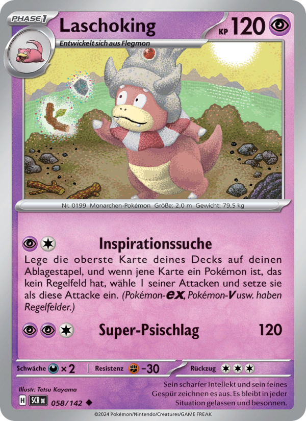 Laschoking 058 — Stellar Crown (German Pokémon TCG card)