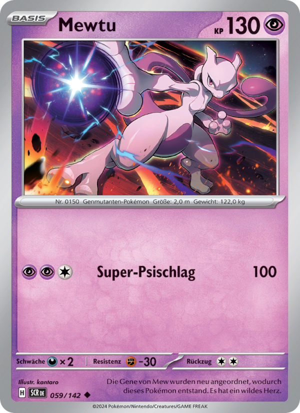 Mewtu 059 — Stellar Crown (German Pokémon TCG card)