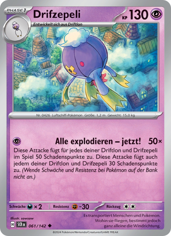 Drifzepeli 061 — Stellar Crown (German Pokémon TCG card)