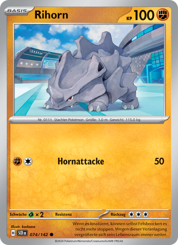 Rihorn 074 — Stellar Crown (German Pokémon TCG card)