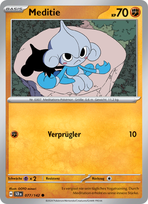Meditie 077 — Stellar Crown (German Pokémon TCG card)