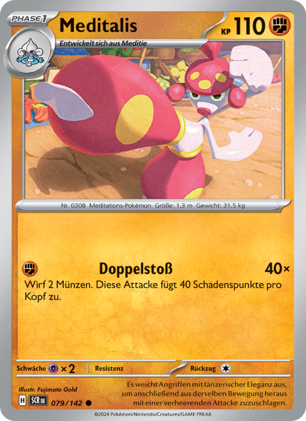Meditalis 079 — Stellar Crown (German Pokémon TCG card)