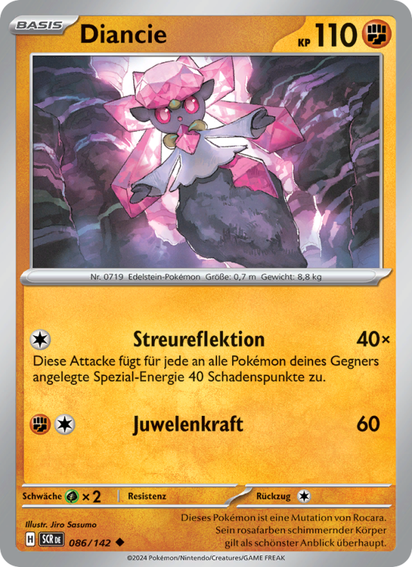 Diancie 086 — Stellar Crown (German Pokémon TCG card)