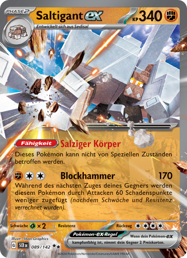 Saltigant-ex 089 — Stellar Crown (German Pokémon TCG card)