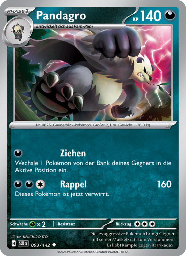 Pandagro 093 — Stellar Crown (German Pokémon TCG card)