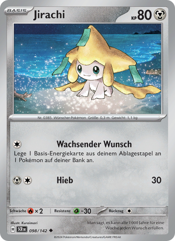 Jirachi 098 — Stellar Crown (German Pokémon TCG card)
