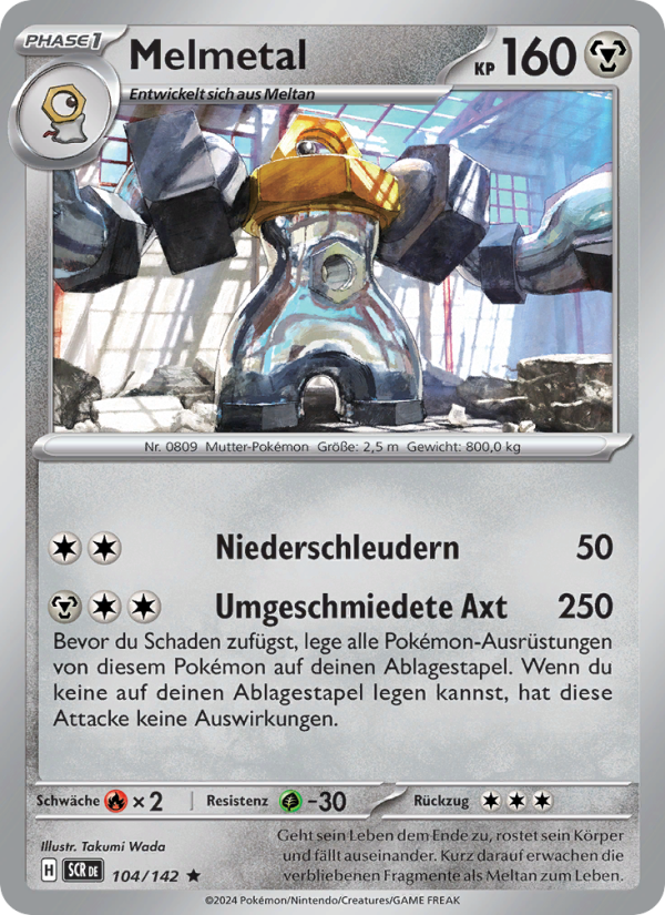 Melmetal 104 — Stellar Crown (German Pokémon TCG card)