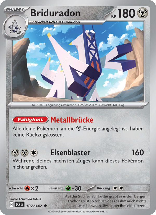 Briduradon 107 — Stellar Crown (German Pokémon TCG card)