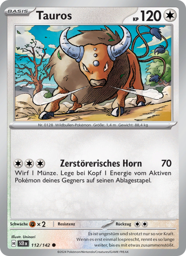 Tauros 112 — Stellar Crown (German Pokémon TCG card)