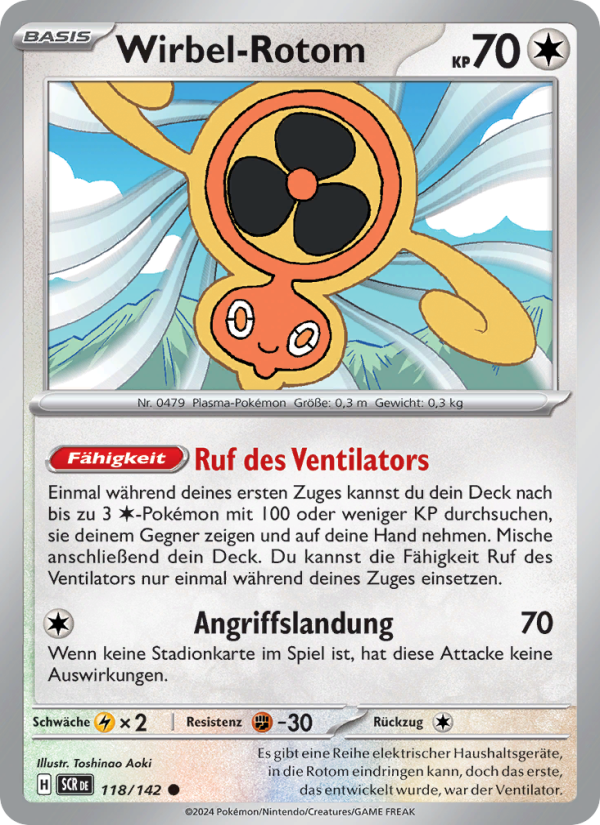 Wirbel-Rotom 118 — Stellar Crown (German Pokémon TCG card)