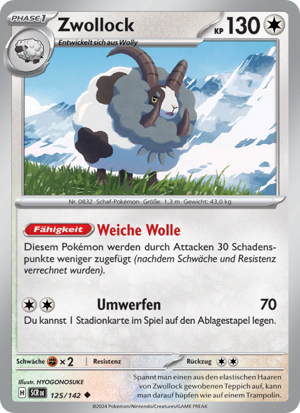 Zwollock 125 — Stellar Crown (German Pokémon TCG card)