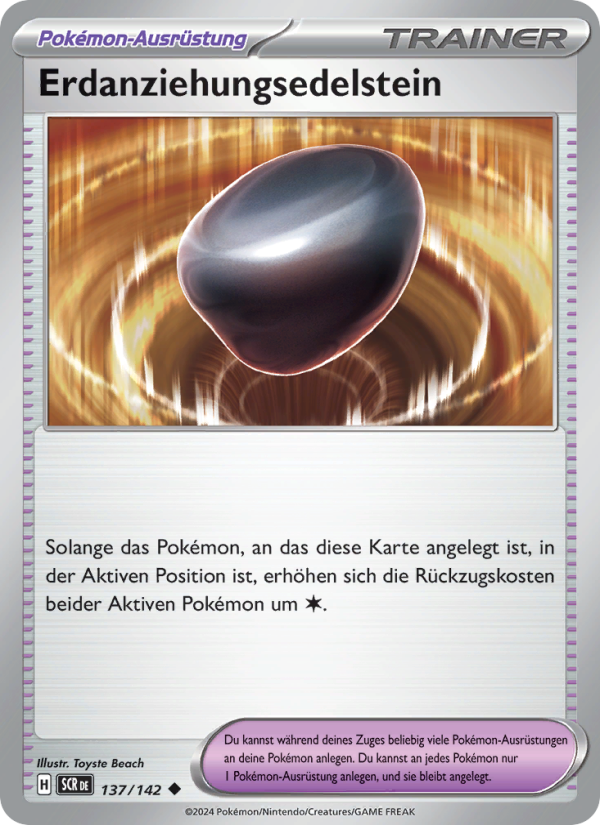 Erdanziehungsedelstein 137 — Stellar Crown (German Pokémon TCG card)