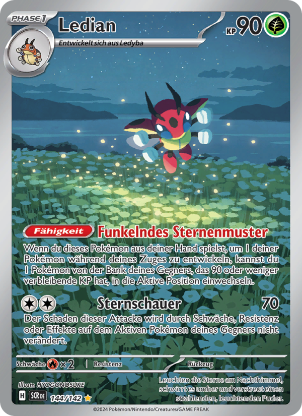 Ledian 144 — Stellar Crown (German Pokémon TCG card)