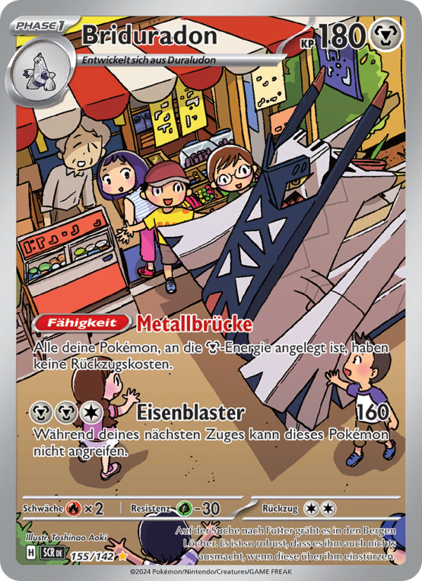 Briduradon 155 — Stellar Crown (German Pokémon TCG card)