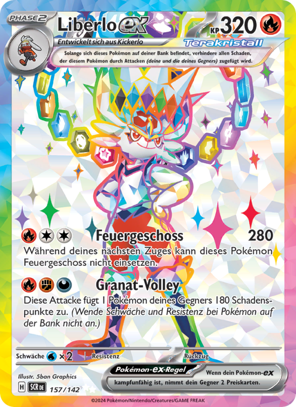 Liberlo-ex 157 — Stellar Crown (German Pokémon TCG card)