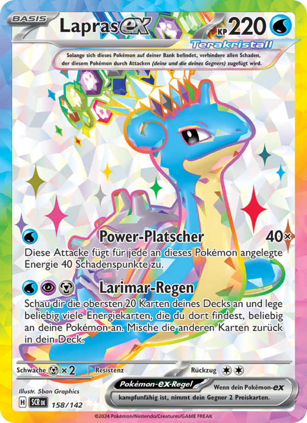 Lapras-ex 158 — Stellar Crown (German Pokémon TCG card)