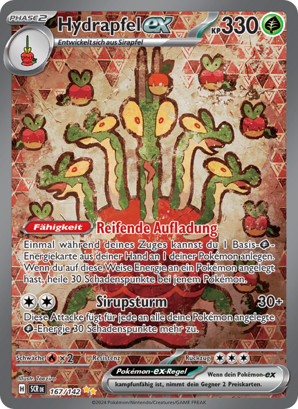Hydrapfel-ex 167 — Stellar Crown (German Pokémon TCG card)