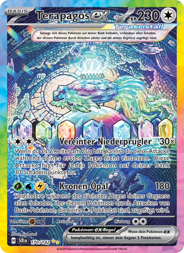 Terapagos-ex 170 — Stellar Crown (German Pokémon TCG card)