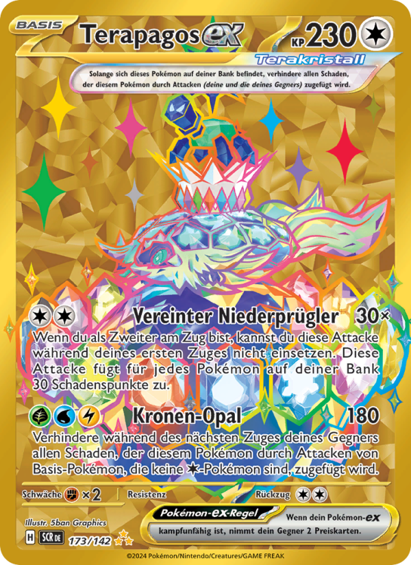 Terapagos-ex 173 — Stellar Crown (German Pokémon TCG card)