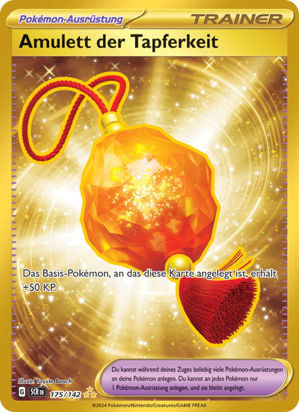 Amulett der Tapferkeit 175 — Stellar Crown (German Pokémon TCG card)