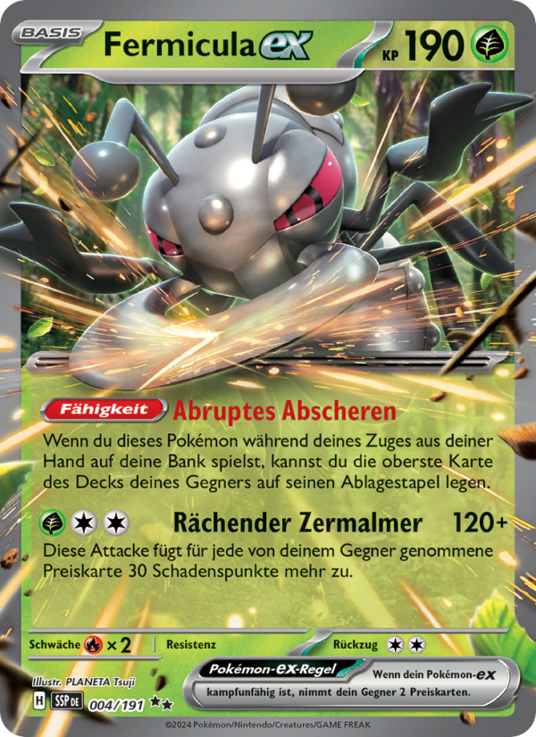 Fermicula-ex 004 — Surging Sparks (German Pokémon TCG card)