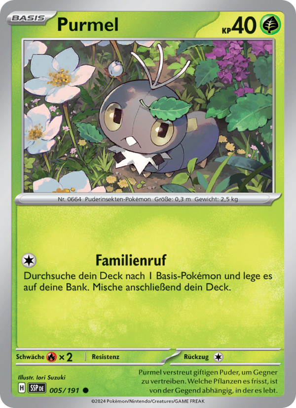 Purmel 005 — Surging Sparks (German Pokémon TCG card)