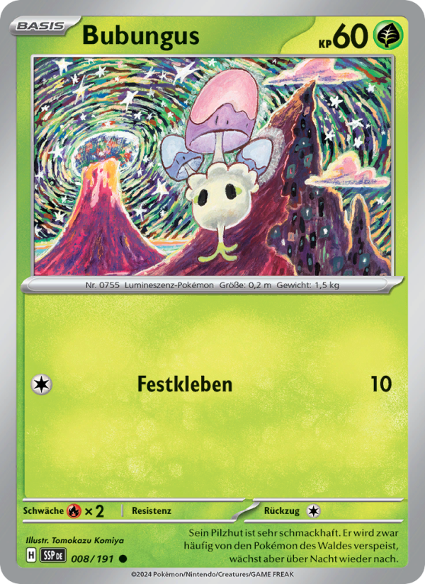 Bubungus 008 — Surging Sparks (German Pokémon TCG card)