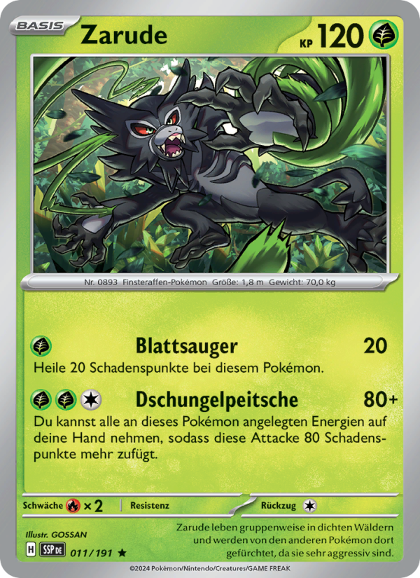 Zarude 011 — Surging Sparks (German Pokémon TCG card)