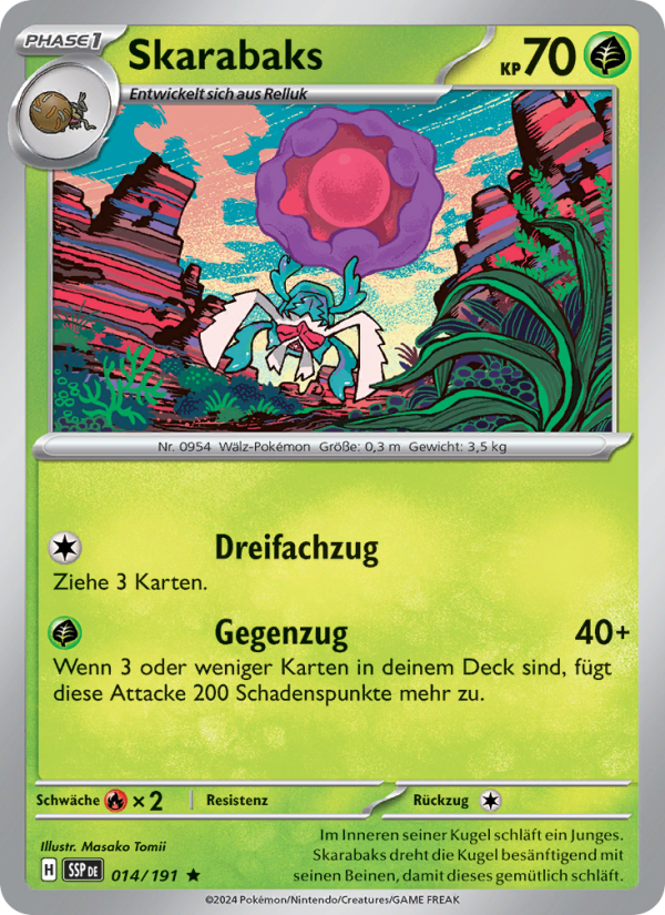 Skarabaks 014 — Surging Sparks (German Pokémon TCG card)