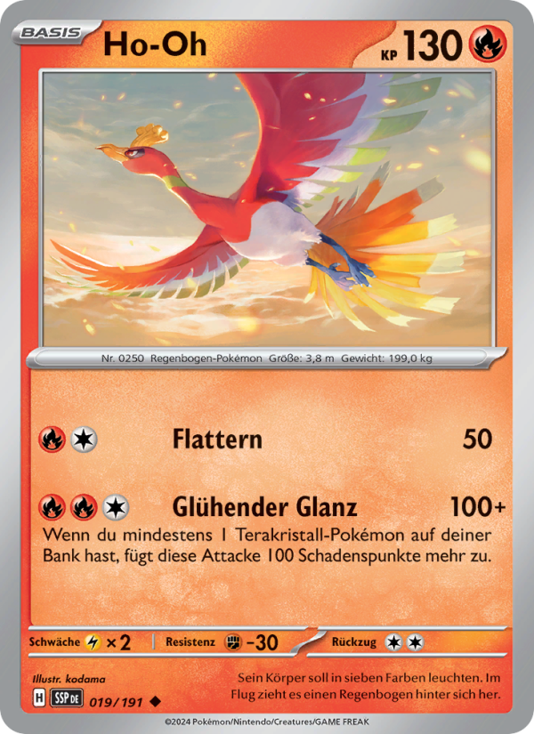 Ho-Oh 019 — Surging Sparks (German Pokémon TCG card)