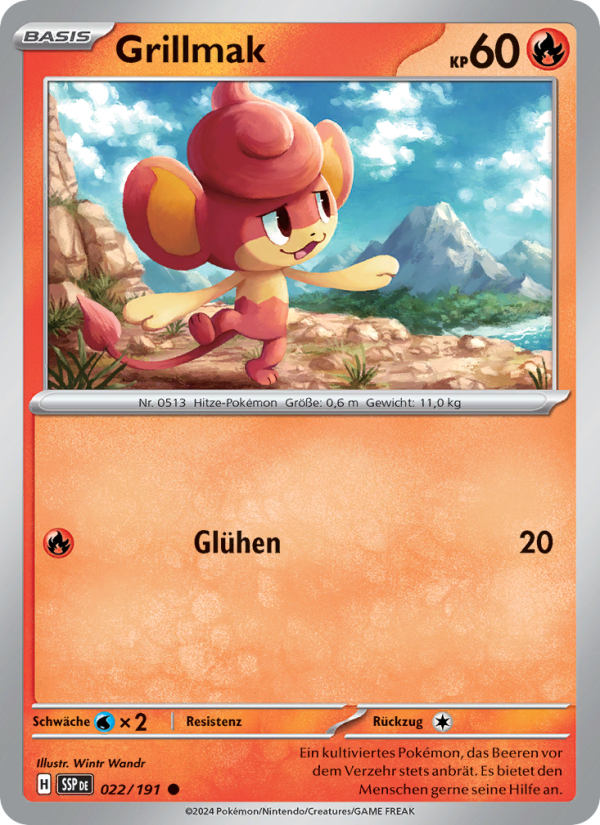 Grillmak 022 — Surging Sparks (German Pokémon TCG card)