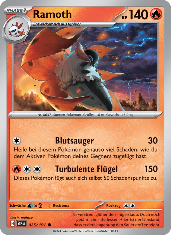 Ramoth 025 — Surging Sparks (German Pokémon TCG card)