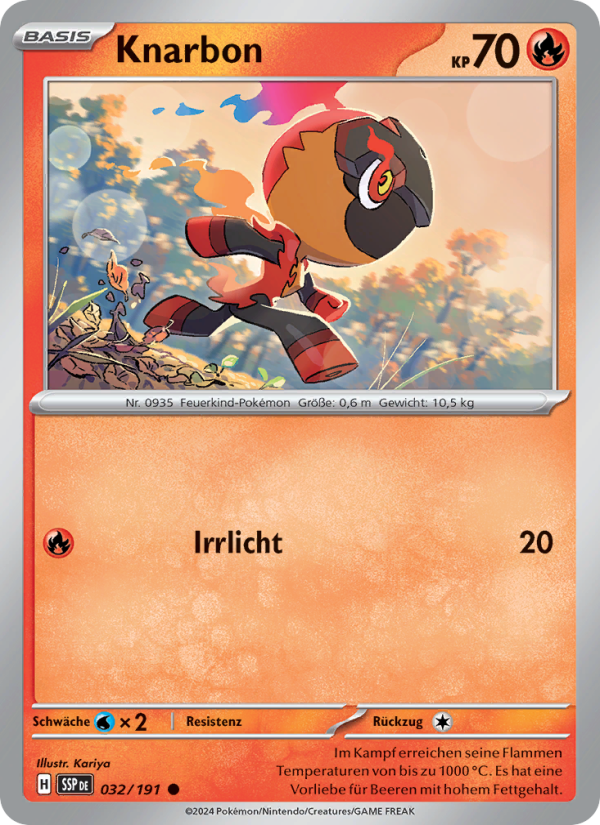 Knarbon 032 — Surging Sparks (German Pokémon TCG card)