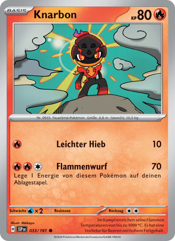 Knarbon 033 — Surging Sparks (German Pokémon TCG card)