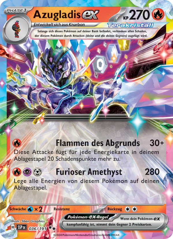 Azugladis-ex 036 — Surging Sparks (German Pokémon TCG card)