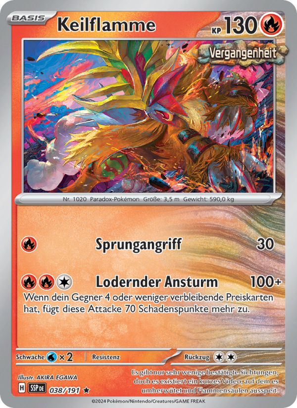 Keilflamme 038 — Surging Sparks (German Pokémon TCG card)