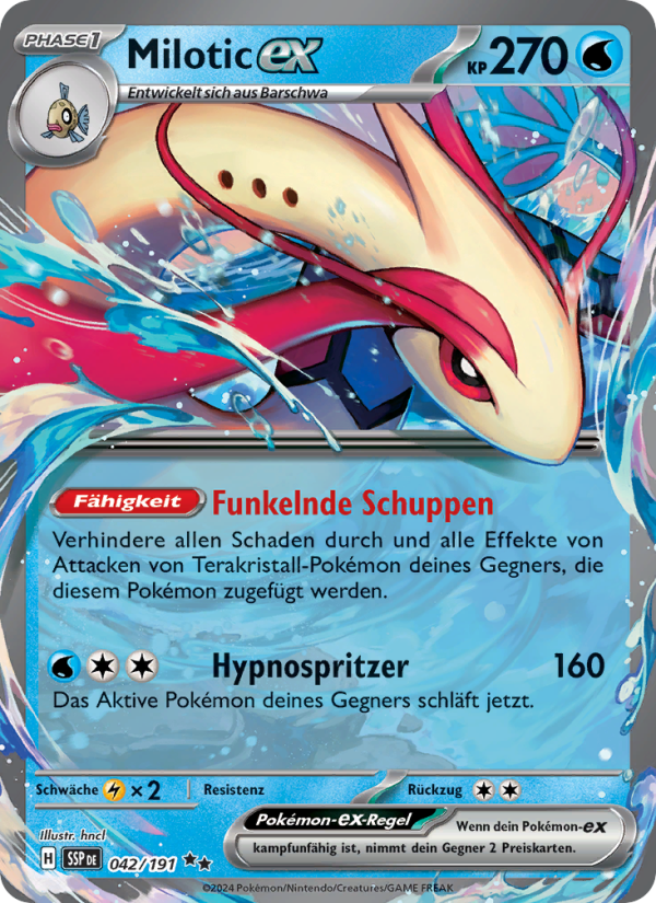 Milotic-ex 042 — Surging Sparks (German Pokémon TCG card)