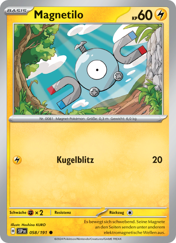 Magnetilo 058 — Surging Sparks (German Pokémon TCG card)