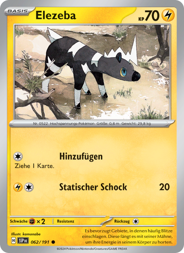 Elezeba 062 — Surging Sparks (German Pokémon TCG card)