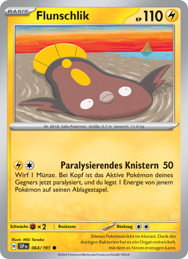 Flunschlik 064 — Surging Sparks (German Pokémon TCG card)