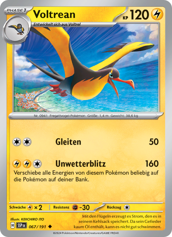 Voltrean 067 — Surging Sparks (German Pokémon TCG card)