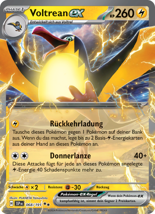 Voltrean-ex 068 — Surging Sparks (German Pokémon TCG card)