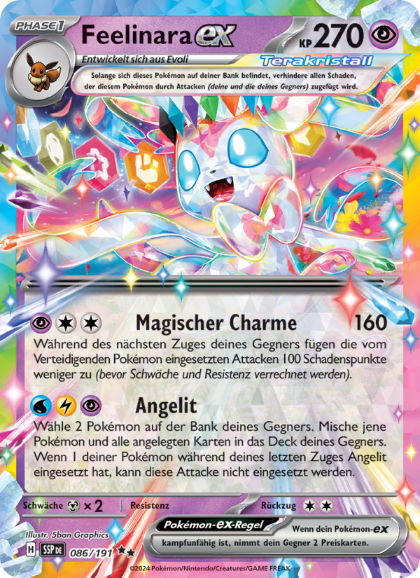 Feelinara-ex 086 — Surging Sparks (German Pokémon TCG card)