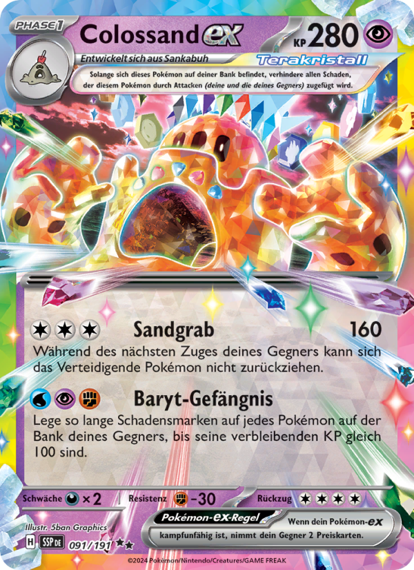 Colossand-ex 091 — Surging Sparks (German Pokémon TCG card)
