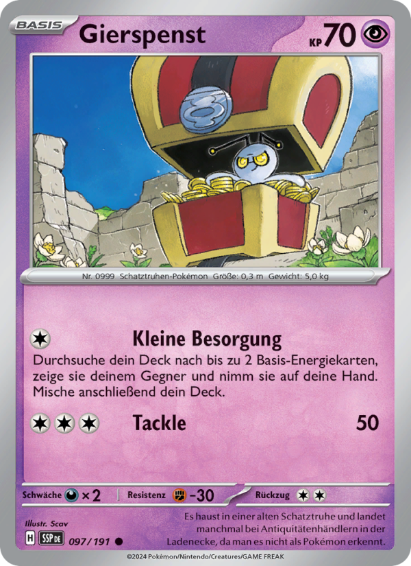 Gierspenst 097 — Surging Sparks (German Pokémon TCG card)