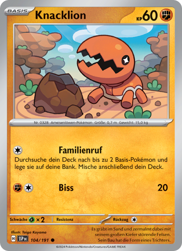 Knacklion 104 — Surging Sparks (German Pokémon TCG card)