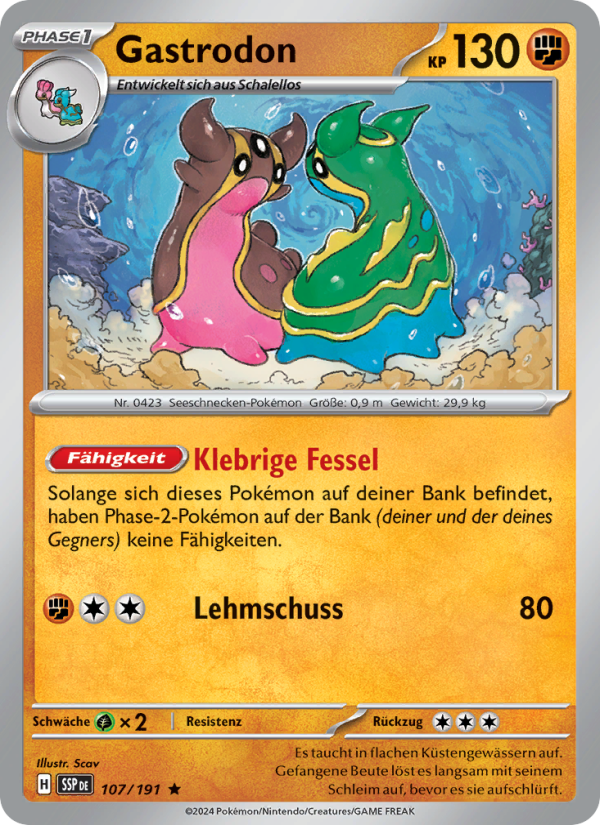 Gastrodon 107 — Surging Sparks (German Pokémon TCG card)