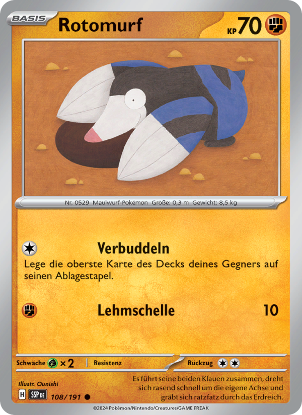 Rotomurf 108 — Surging Sparks (German Pokémon TCG card)