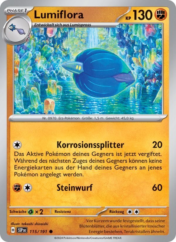 Lumiflora 115 — Surging Sparks (German Pokémon TCG card)