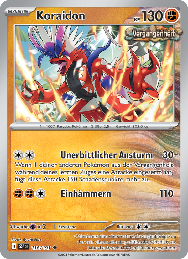 Koraidon 116 — Surging Sparks (German Pokémon TCG card)